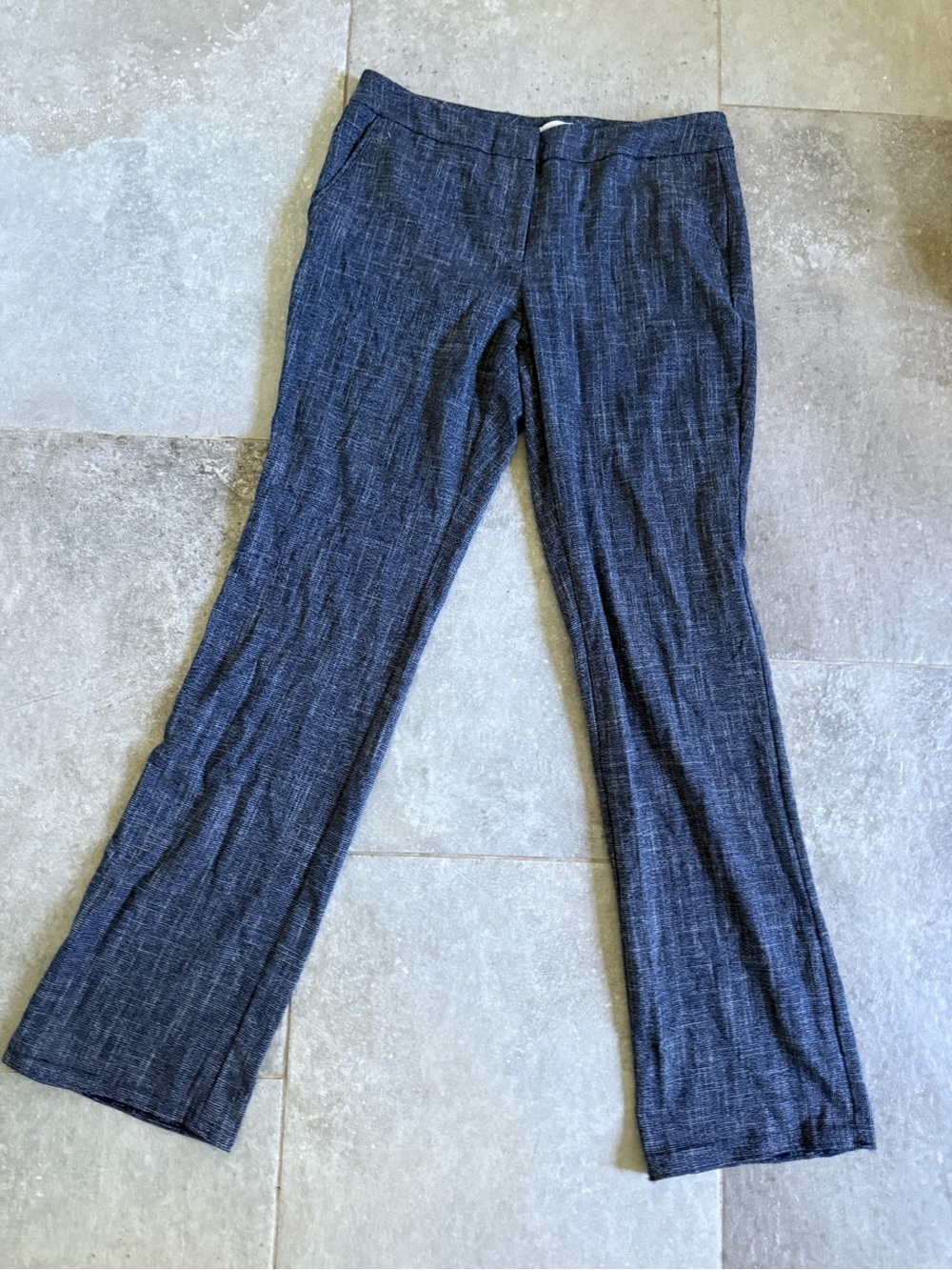 New York & Company Dark Heather Gray Wide-Leg Jeans
